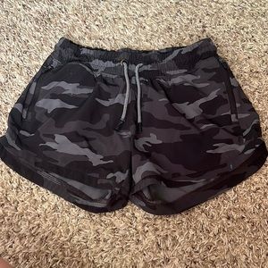 Athleta Girl Black Camo Shorts